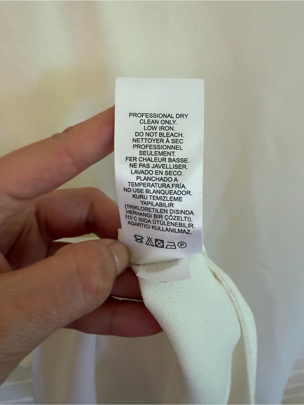 Tibi Triacetate Shift Dress w/ Detachable Asymmetrical Hem, Ivory, SZ 0 NWT - Picture 12 of 12